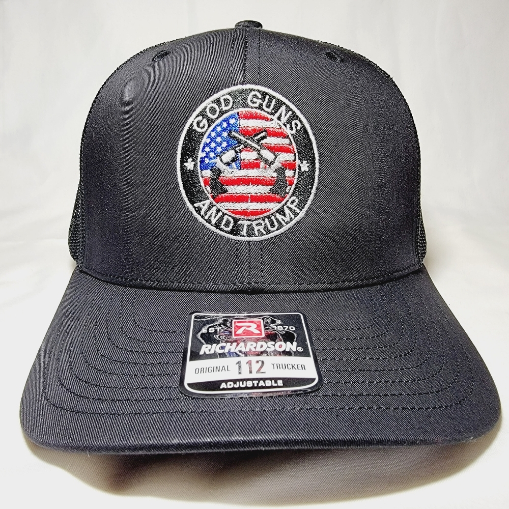 God Guns And Trump Curved Bill Snapback Adjustable Direct Embroider…
